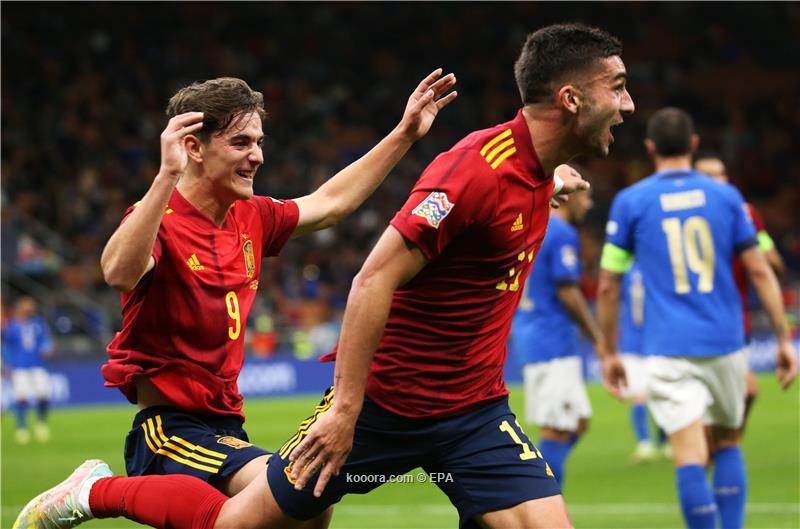 إسبانيا تثأر من إيطاليا وتتأهل لنهائي دوري الأمم الأوروبية