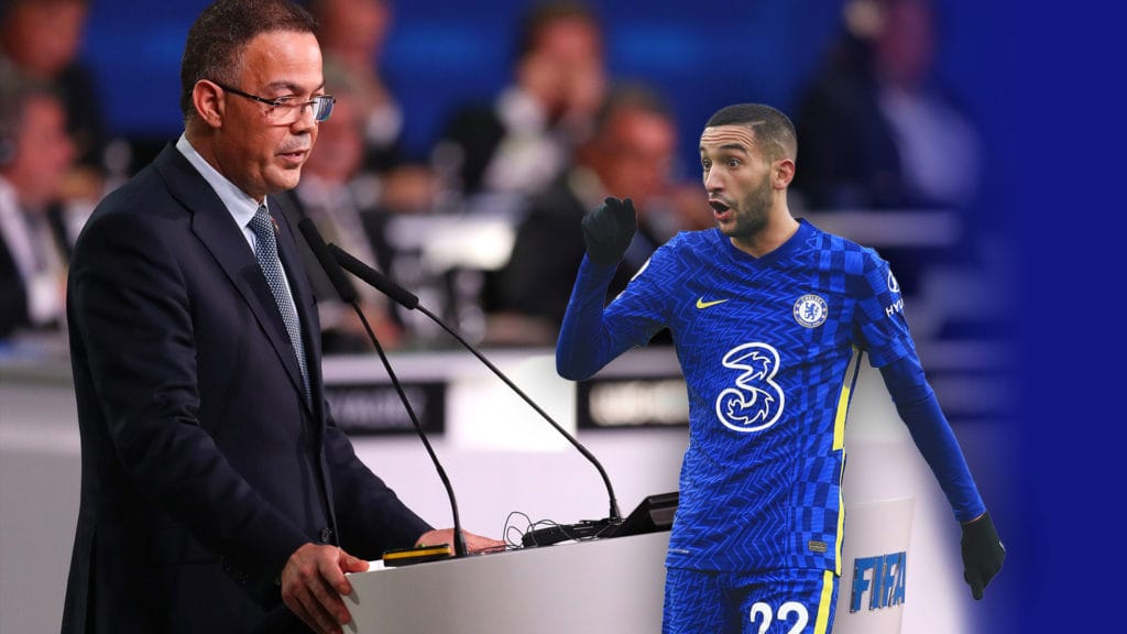 فوزي لقجع رئيس الجامعة الملكية المغربية يكشف عن موعد التحاق حكيم زياش بالمنتخب