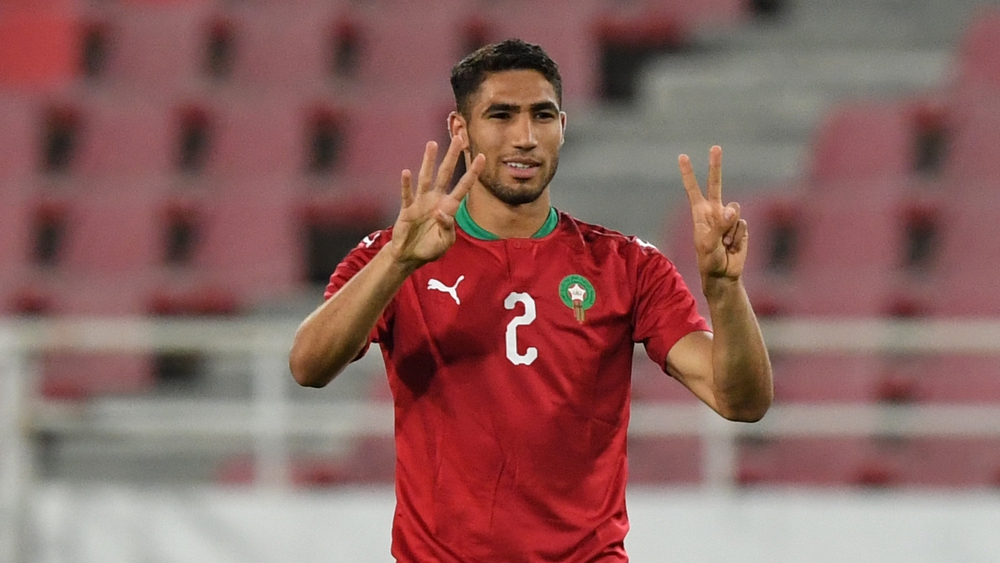 أشرف حكيمي الحسم في مشاركة الدولي المغربي أشرف حكيمي في المباريات القادمة