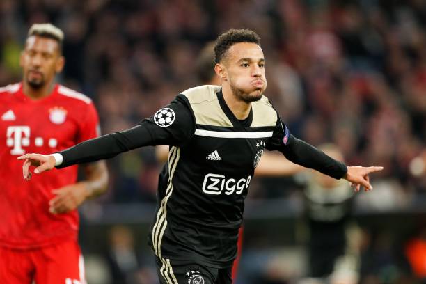 Noussair Mazraoui of Ajax during the UEFA Champions League group E match between Bayern Munich and Ajax Amsterdam at the Allianz Arena on October 02, 2018 in Munich, Germany(Photo by VI Images via Getty Images)