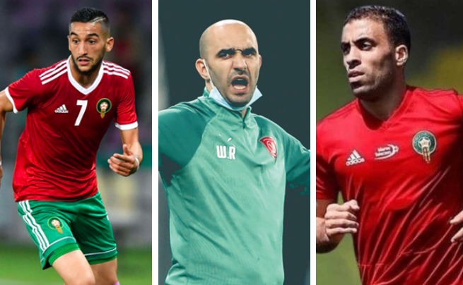 وليد الركراكي يقود معسكر المنتخب و يتصل بكل من حكيم زياش لاعب تشيلسي الإنجليزي و حمد الله مهاجم إتحاد جدة السعودي.