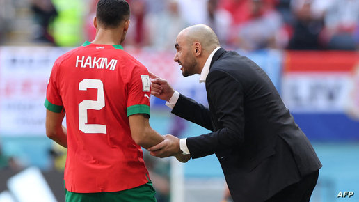 وليد الركراكي المدير الفني لمنتخب المغرب يكشف عن أسرار نجمه أشرف حكيمي في كأس العالم بقطر