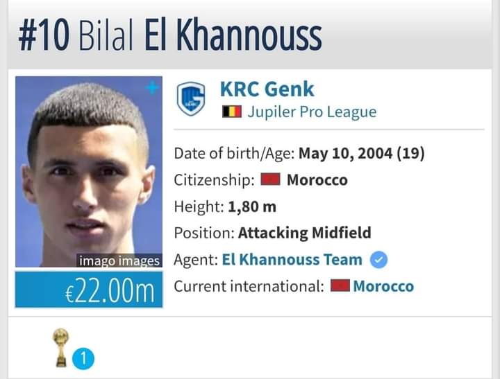 بلال الخنوس الأغلى في الدوري البلجيكي ونجم المنتخب الوطني المغربي يقترب من مجاورة زياش