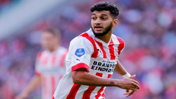 EINDHOVEN, NETHERLANDS - SEPTEMBER 11: Ismael Saibari of PSV Eindhoven Looks on during the Dutch Eredivisie match between PSV Eindhoven and RKC Waalwijk at Philips Stadion on September 11, 2022 in Eindhoven, Netherlands. (Photo by Perry van de Leuvert/NESImages/DeFodi Images via Getty Images)