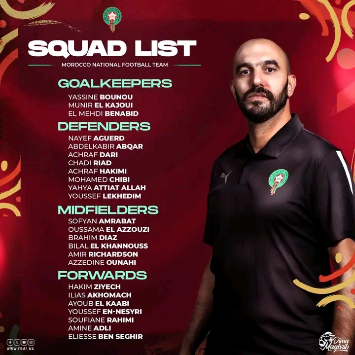 إستبعاد العميد رومان سايس وغياب الصابيري.. وليد الركراكي يعلن عن قائمة المنتخب المغربي بمفاجآت كثيرة لأول مرة