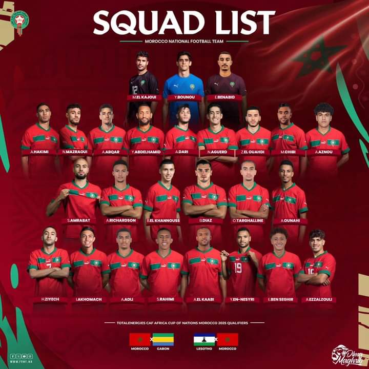 مفاجآت كثيرة في لائحة المنتخب الوطني المستدعاة لمباراتي الغابون و ليسوتو 