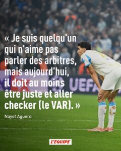 نايف أكرد ينتقد التحكيم بشدة بعد مواجهة مارسيليا وأتلانتا في دوري أبطال أوروبا