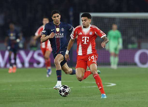 أشرف حكيمي يتعرض للإصابة أمام بايرن ميونيخ الألماني في دوري أبطال أوروبا